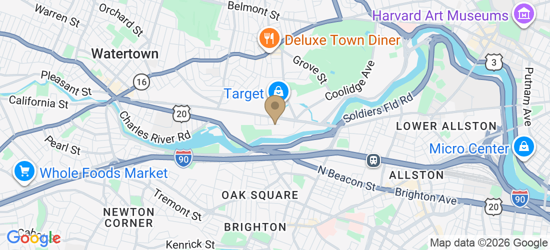 Map of 80 Arsenal Yards Blvd, Watertown, MA 02472